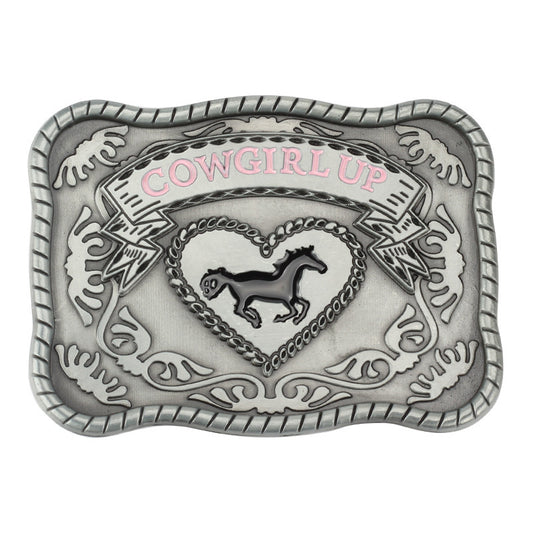 Western Cowgirl Horse Belt Buckle for Women