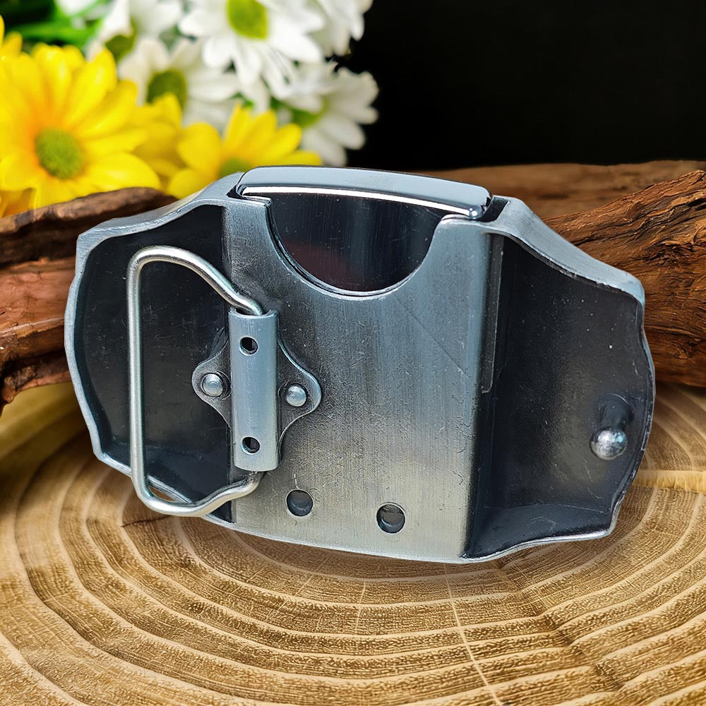 Western-Style Skull Sattern Lighter Belt Buckle