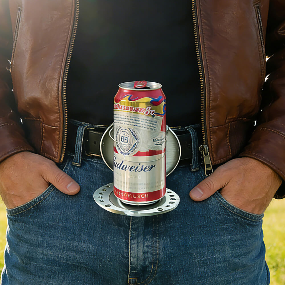 Lucky Star Beer Bottle Holder Belt Buckle – Hands-Free