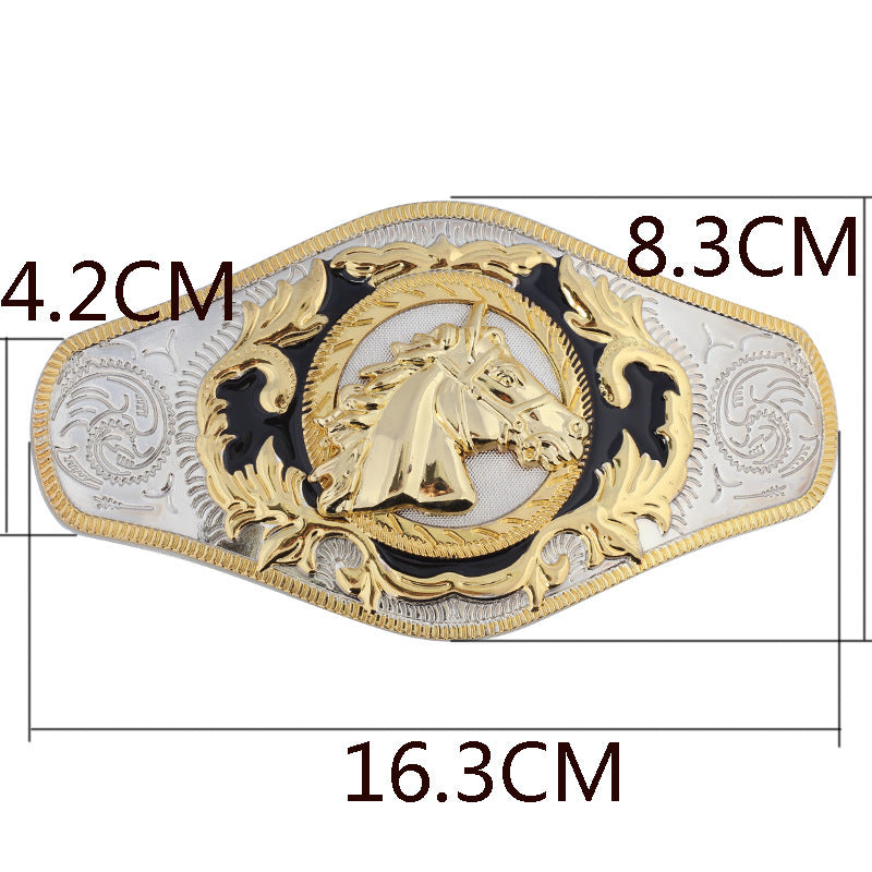 Western bull head belt buckle for men – champion rodeo design