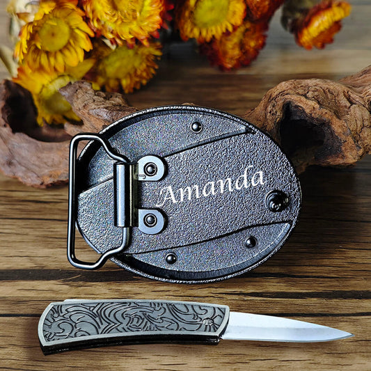 Multifunctional Custom Engraved Belt Buckle – Personalized Gift