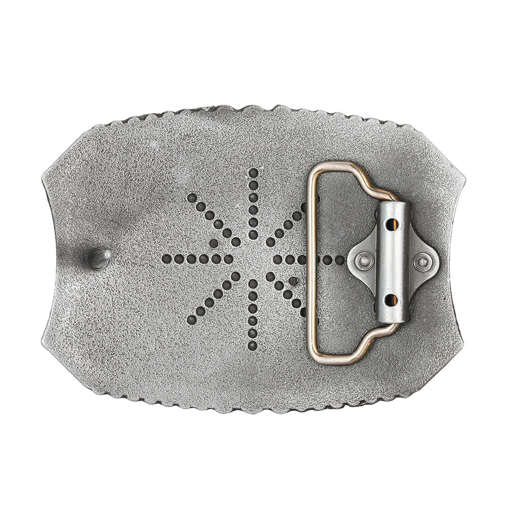 A-Z Retro Lettered Denim Belt Buckle