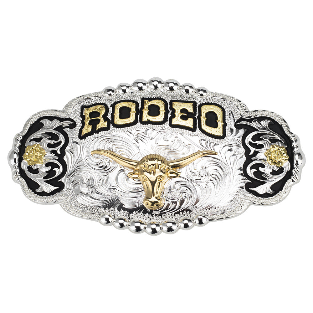 Rodeo Champion Bull Rider Western Belt Buckle