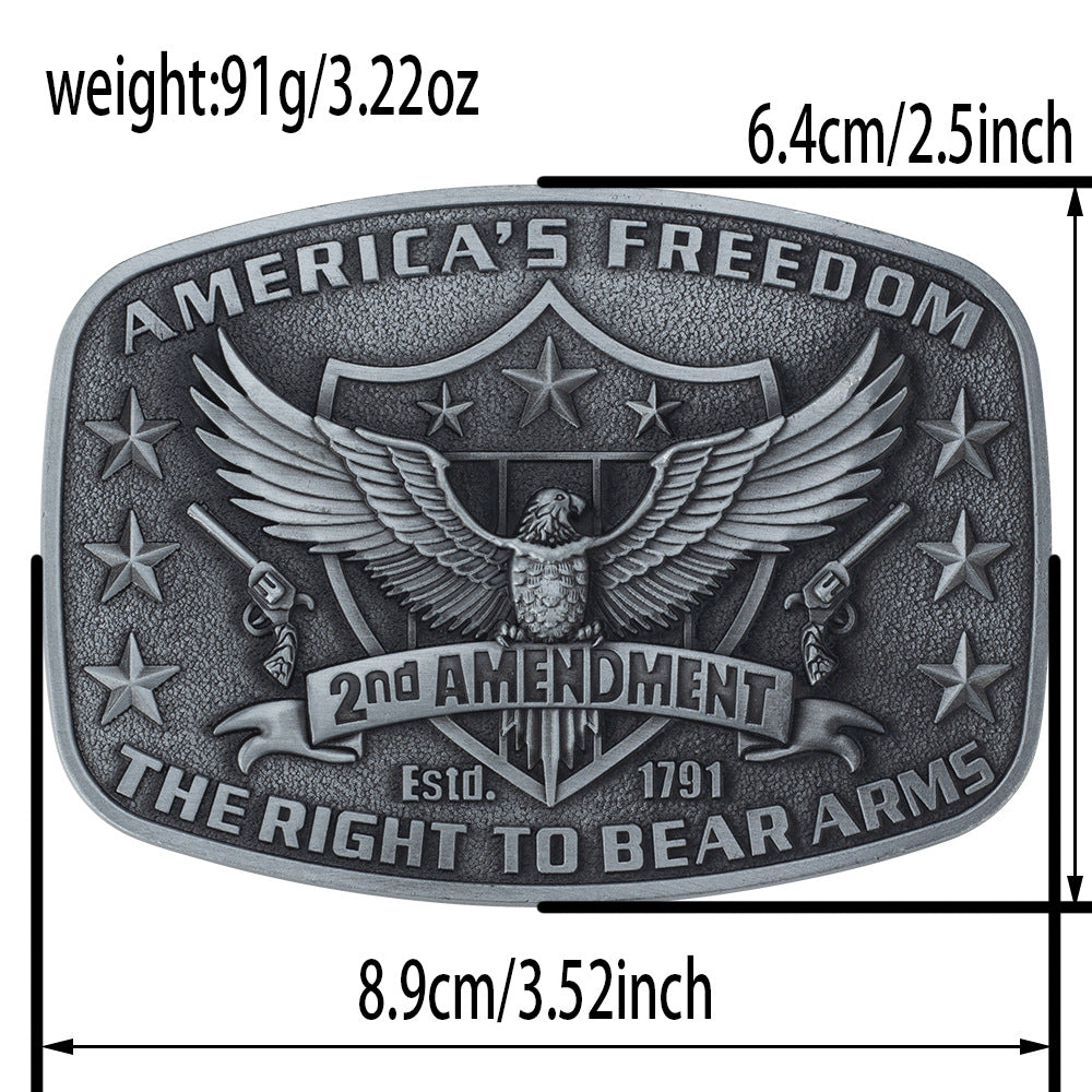 Second Amendment Gun Rights Buckle