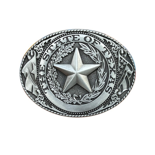 Texas Lone Star belt buckle with classic Western design