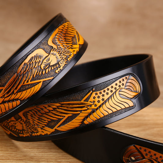 Western Eagle Belt – Two-tone design with practical buckle