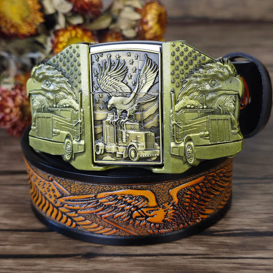 Western Eagle belt with Eagle lighter buckle