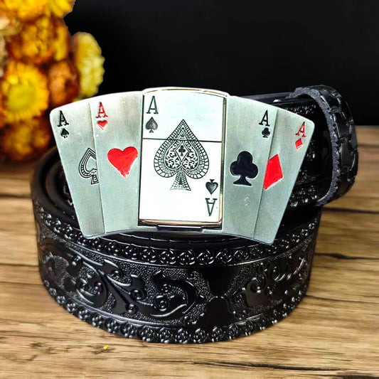 Ace of Spades Western Belt & EDC Jewelry Set