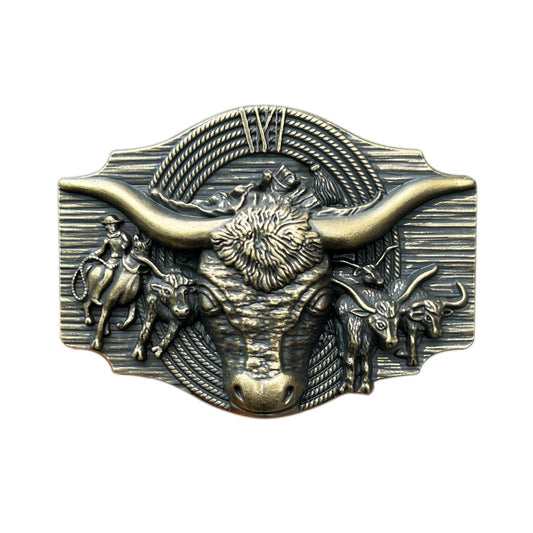 Western longhorn belt buckle, suitable for western style lovers