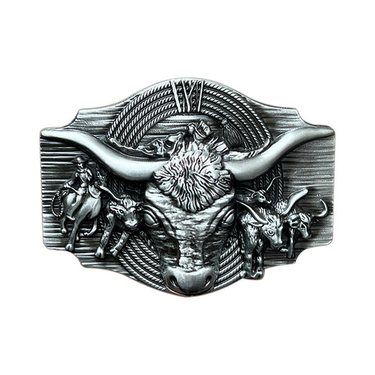 Western longhorn belt buckle, suitable for western style lovers