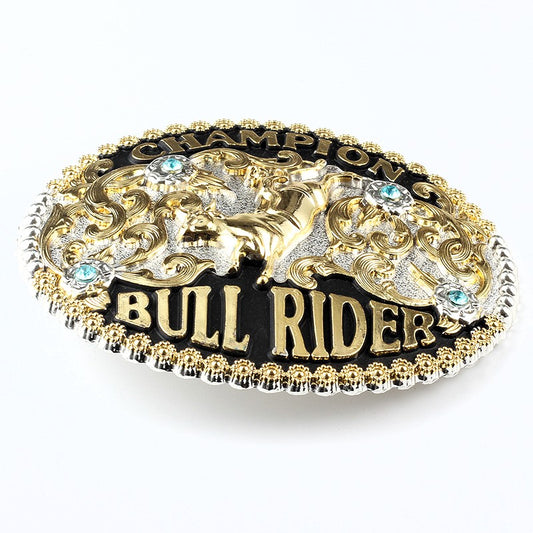 Hebilla de jinete de toros campeón