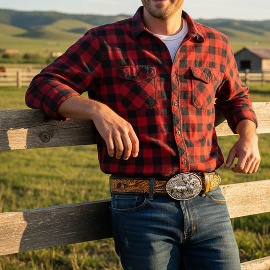 Western Cowboy Belt with Hidden Tool