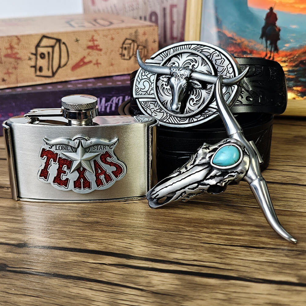 Texas Longhorn Belt with Concealed EDC Tool Set | Ravenha