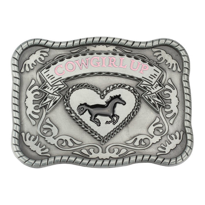 Western Cowgirl Horse Belt Buckle for Women