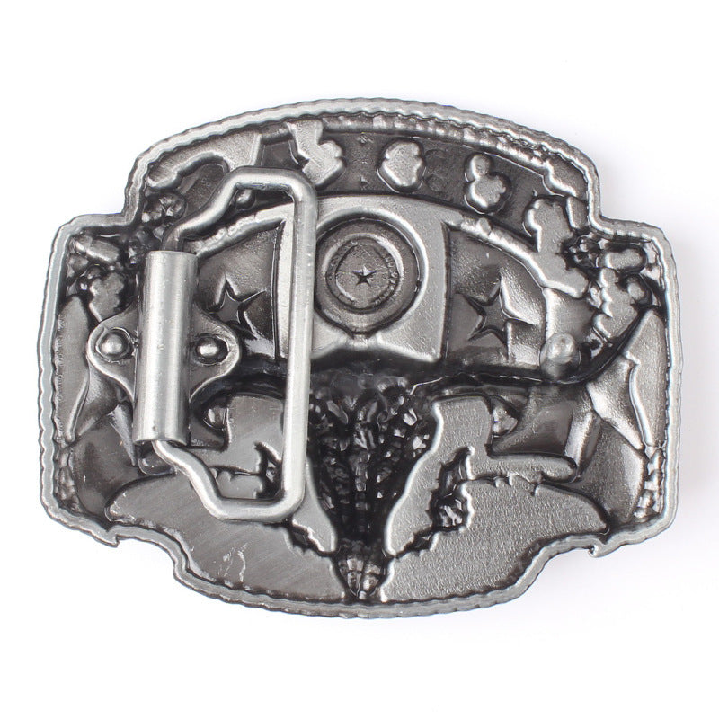 Texas Longhorn Western Belt Buckle – Vintage Lone Star Buckle