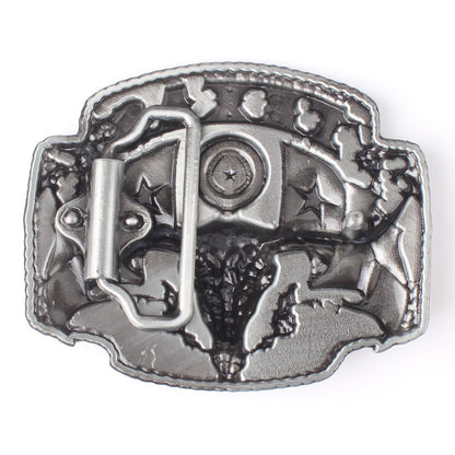 Texas Longhorn Western Belt Buckle – Vintage Lone Star Buckle
