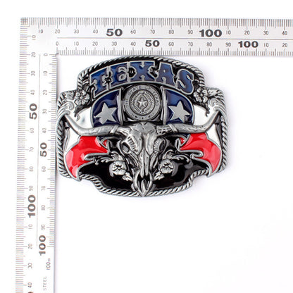 Texas Longhorn Western Belt Buckle – Vintage Lone Star Buckle