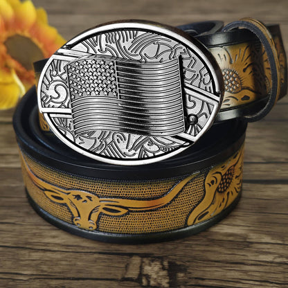 Western Cowboy Belt with Hidden Tool