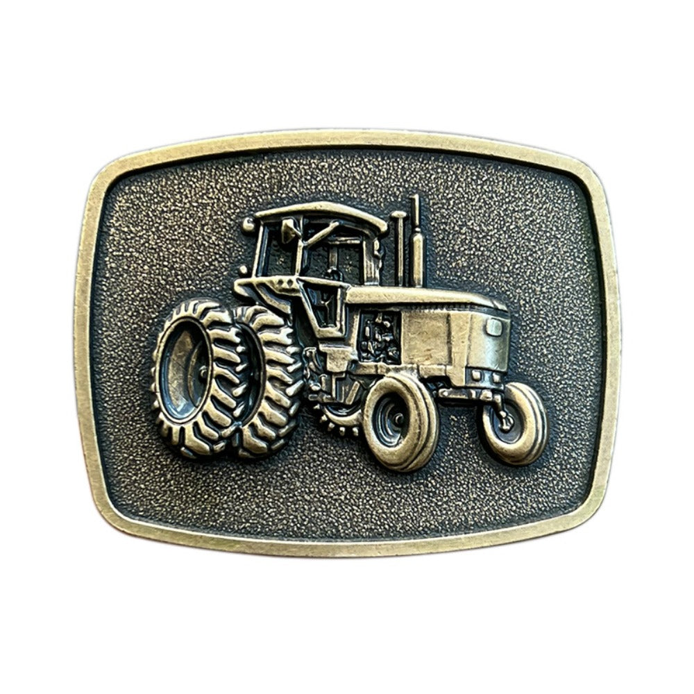 Vintage Rectangular Tractor Western Belt Buckle