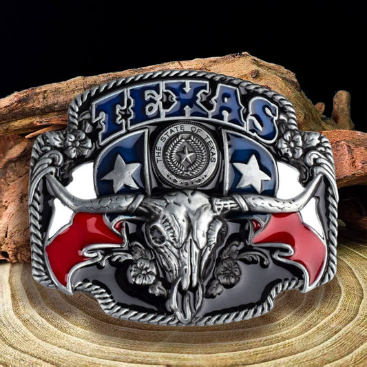 Texas Longhorn Western Belt Buckle – Vintage Lone Star Buckle