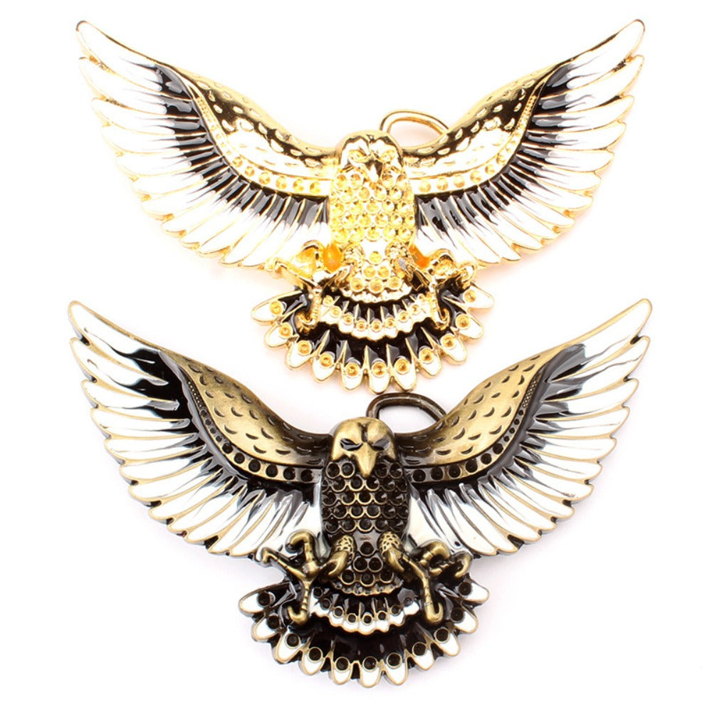 Vintage Spreading Wings Owl Belt Buckle - Western Totem Design