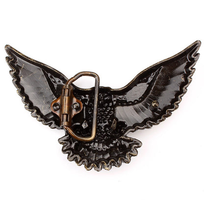 Vintage Spreading Wings Owl Belt Buckle - Western Totem Design