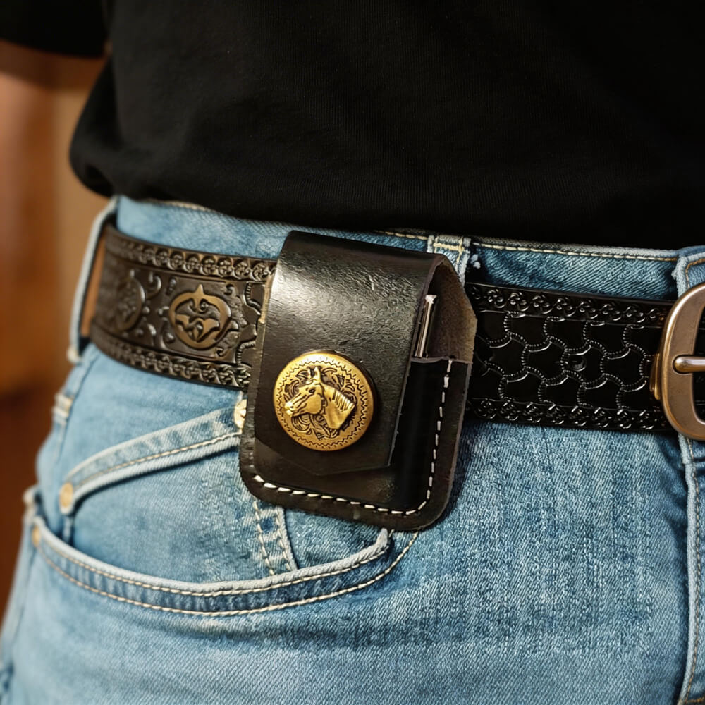 Ravenha Western Leather Lighter Holster – EDC Belt Case