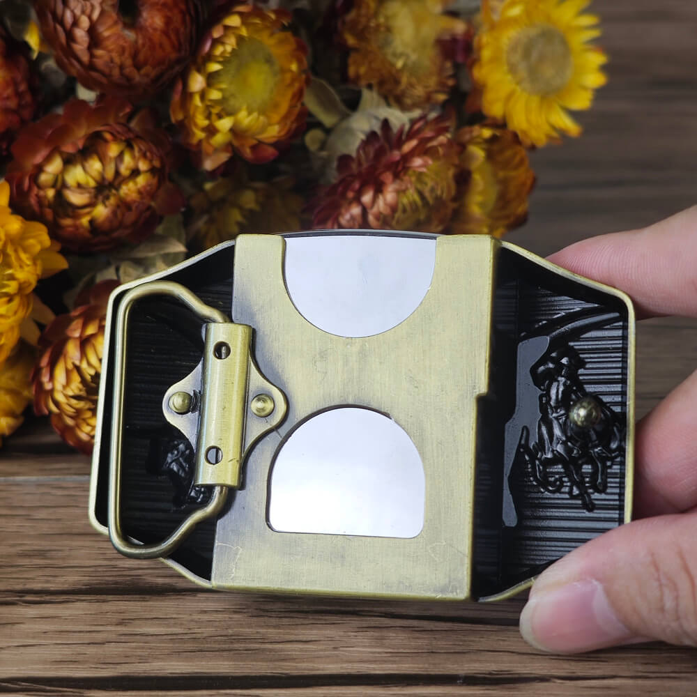 Western Longhorn Lighter Belt Buckle