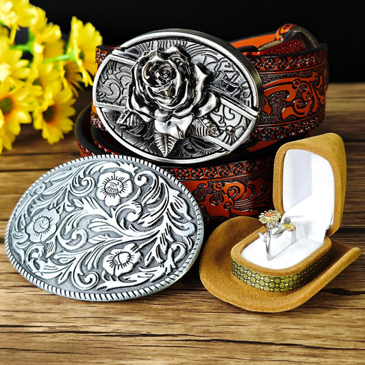 Rose-Themed Belt and EDC Tool Jewelry Set