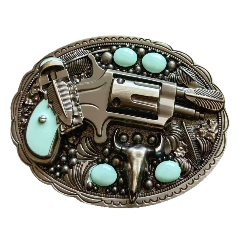 Western Gun Design Belt Set