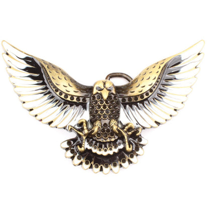 Vintage Spreading Wings Owl Belt Buckle - Western Totem Design