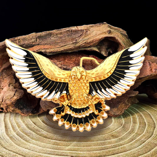 Vintage Spreading Wings Owl Belt Buckle - Western Totem Design