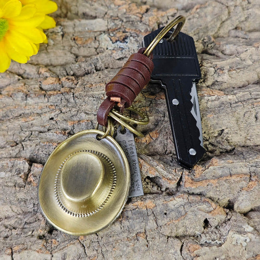 Cowboy Hat Keychain & Portable Box Opener Tool