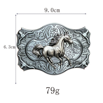 Galloping Horse Western Belt Buckle