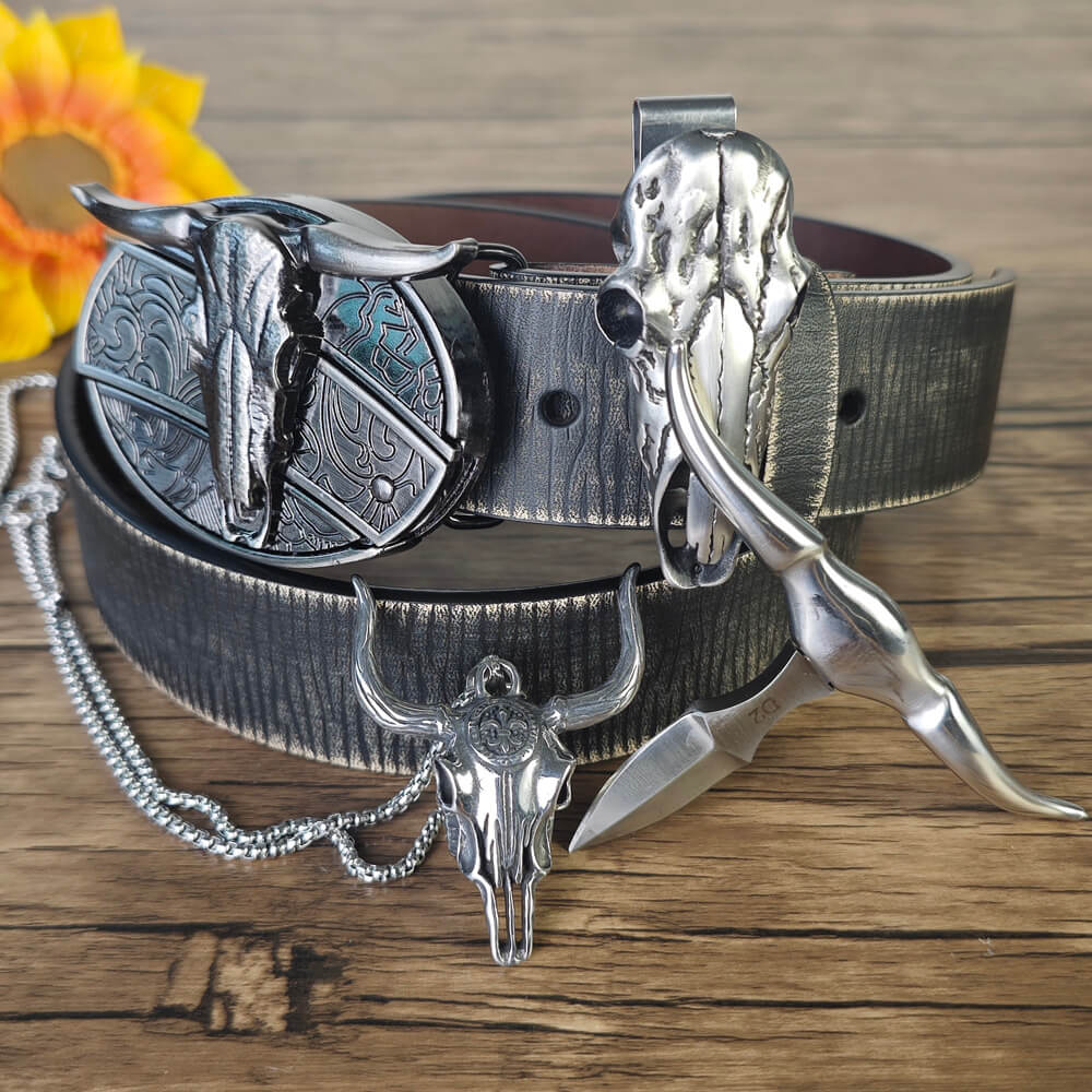 Vintage Bull Belt 3-Piece Set