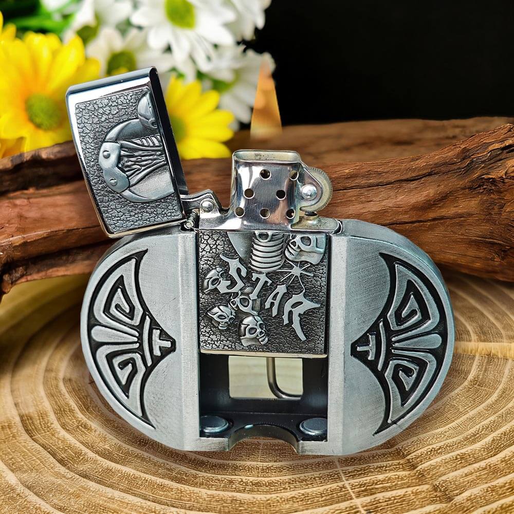 Western Snake Pattern Lighter Belt Buckle