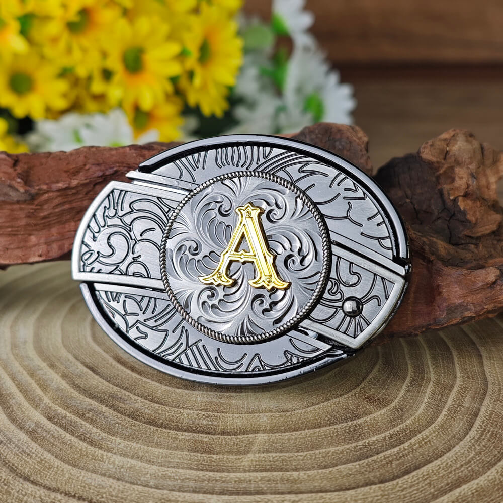A–Z Letter Western Belt Buckle Multi-Tool