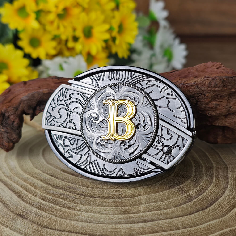 A–Z Letter Western Belt Buckle Multi-Tool