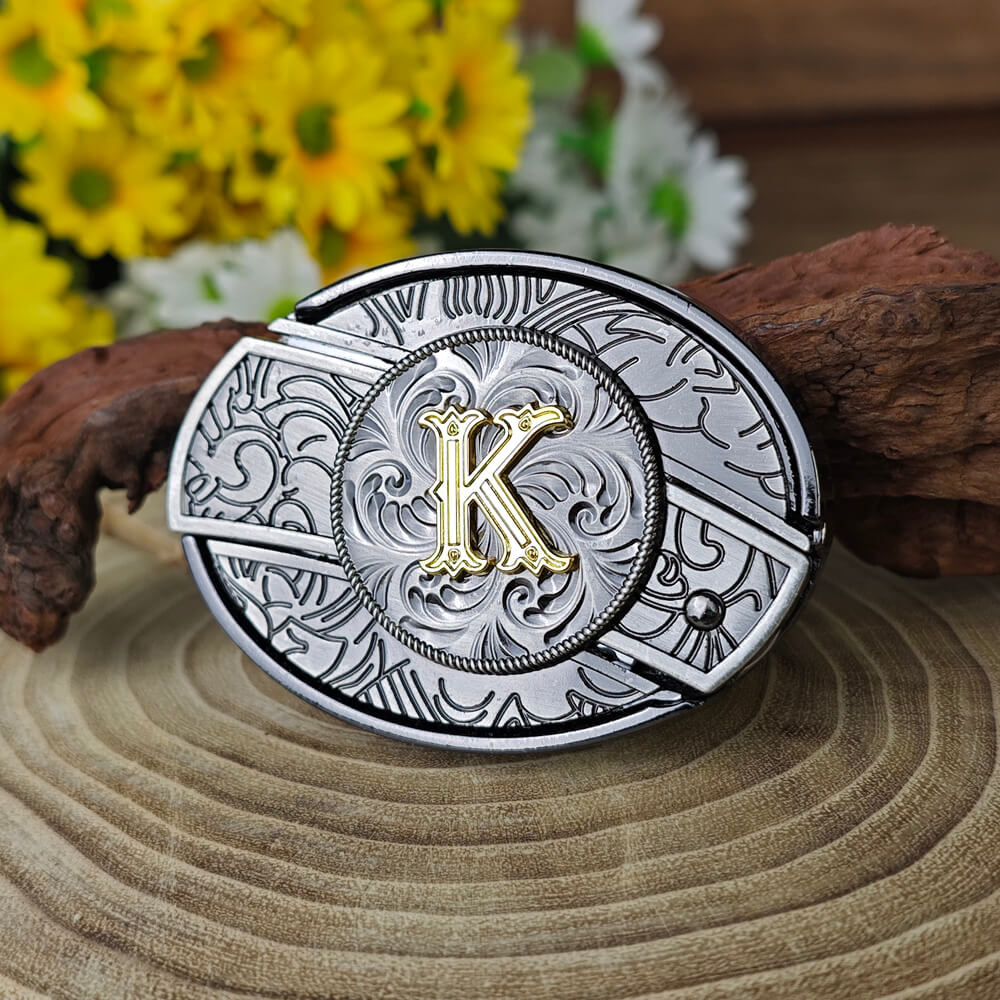 A–Z Letter Western Belt Buckle Multi-Tool
