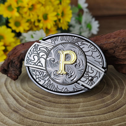 A–Z Letter Western Belt Buckle Multi-Tool