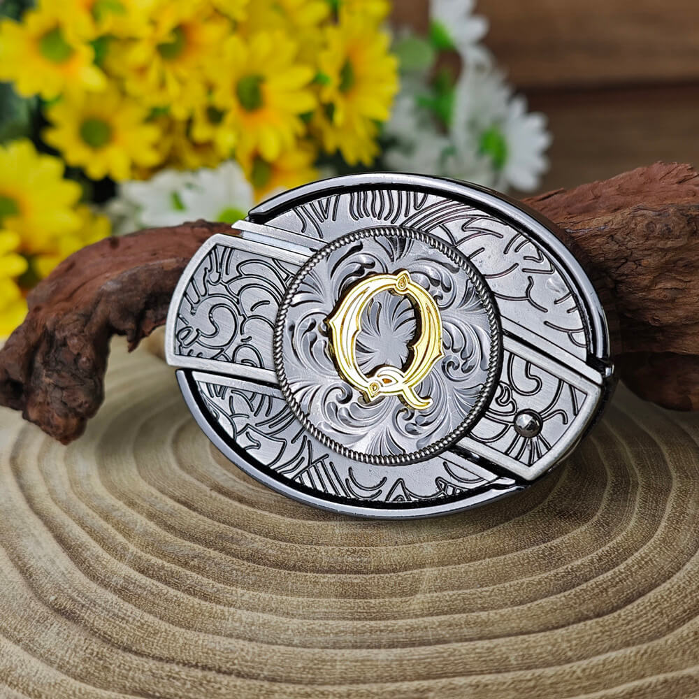 A–Z Letter Western Belt Buckle Multi-Tool