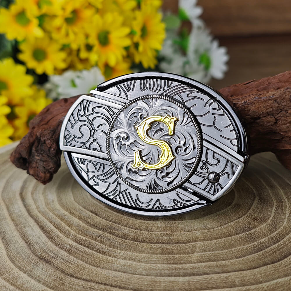 A–Z Letter Western Belt Buckle Multi-Tool