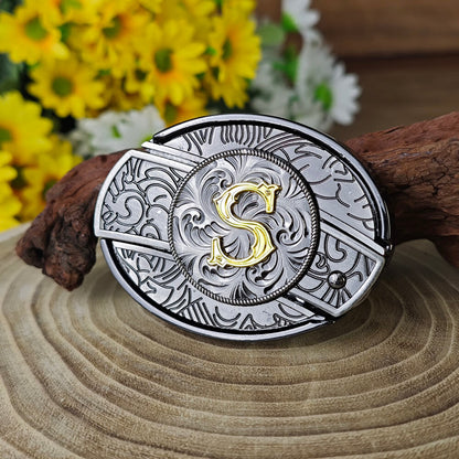 A–Z Letter Western Belt Buckle Multi-Tool