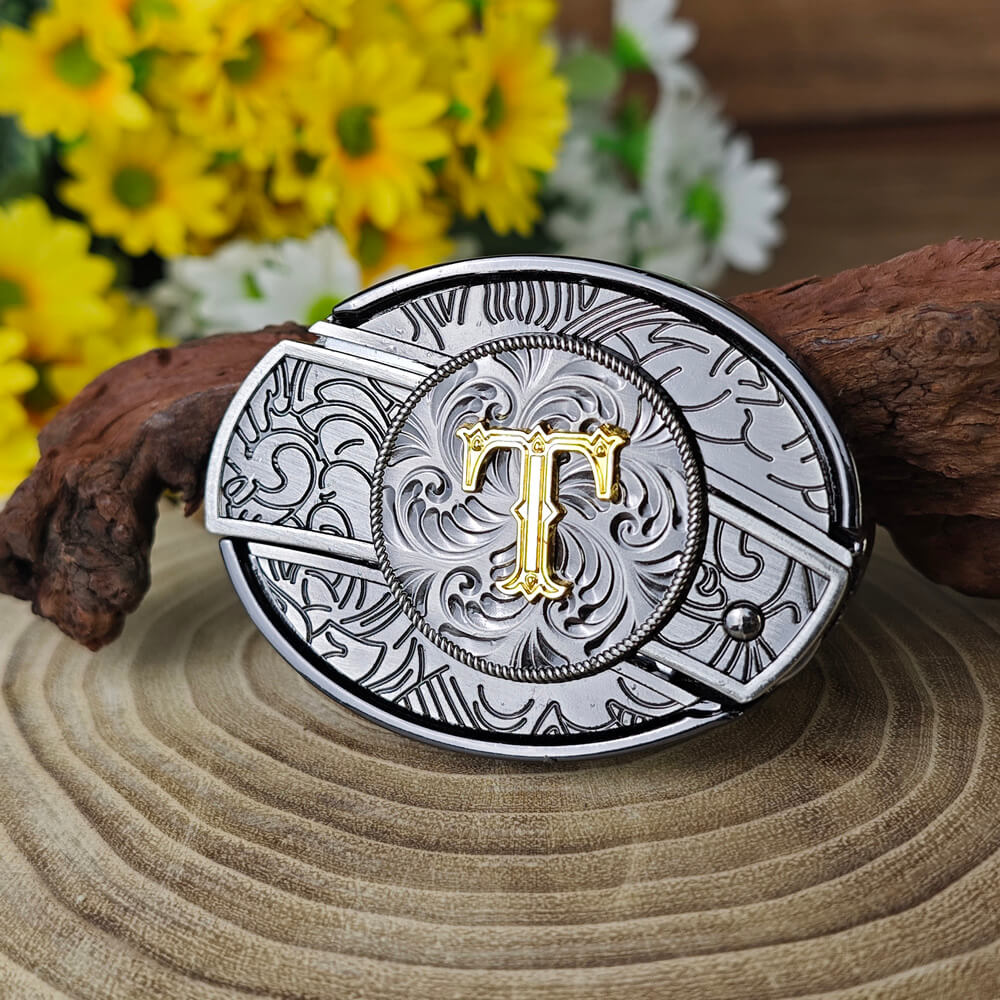 A–Z Letter Western Belt Buckle Multi-Tool