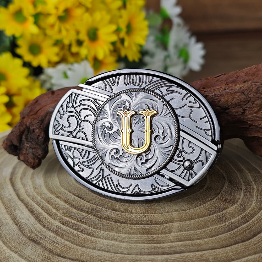A–Z Letter Western Belt Buckle Multi-Tool