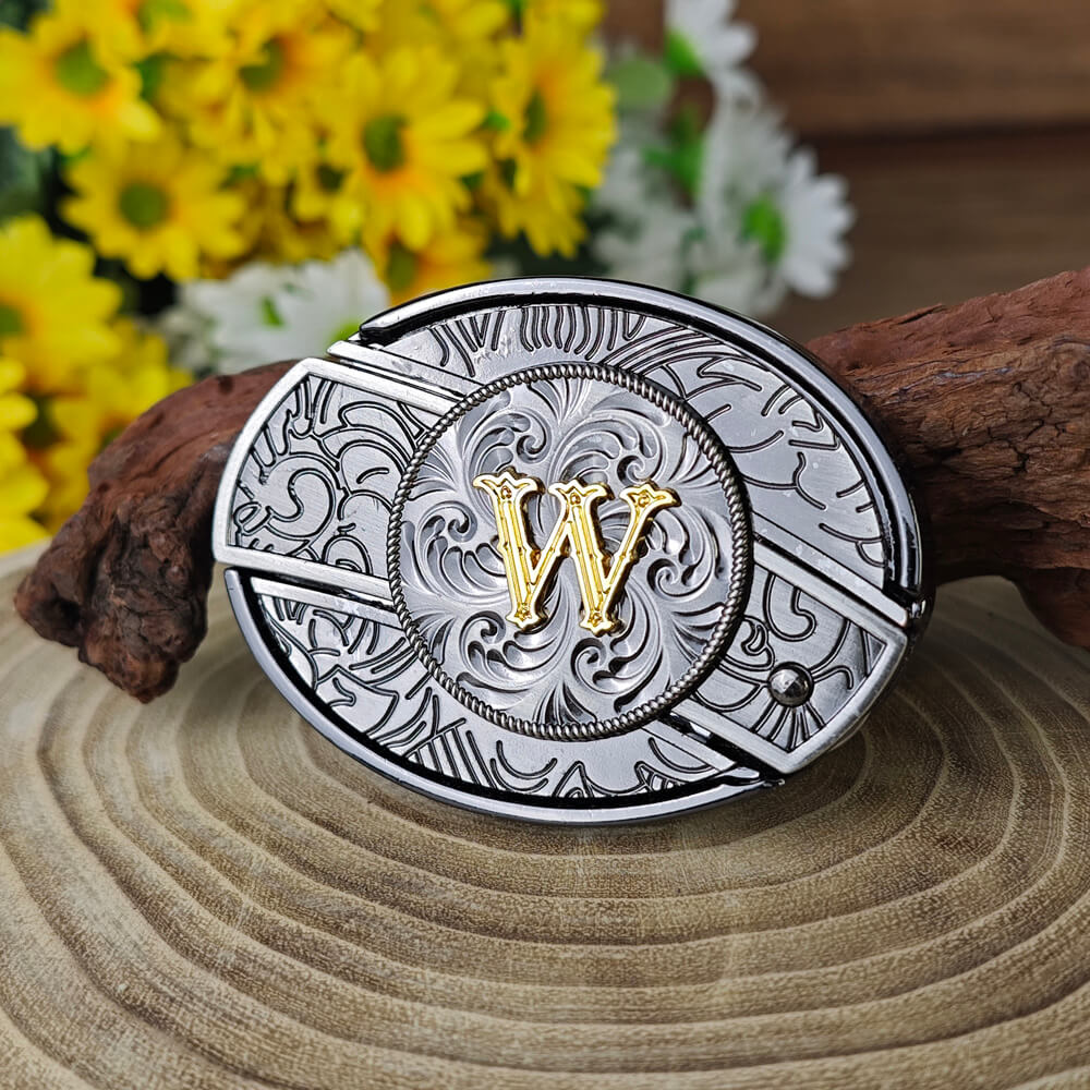 A–Z Letter Western Belt Buckle Multi-Tool