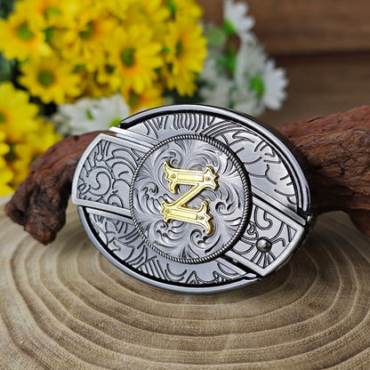 A–Z Letter Western Belt Buckle Multi-Tool