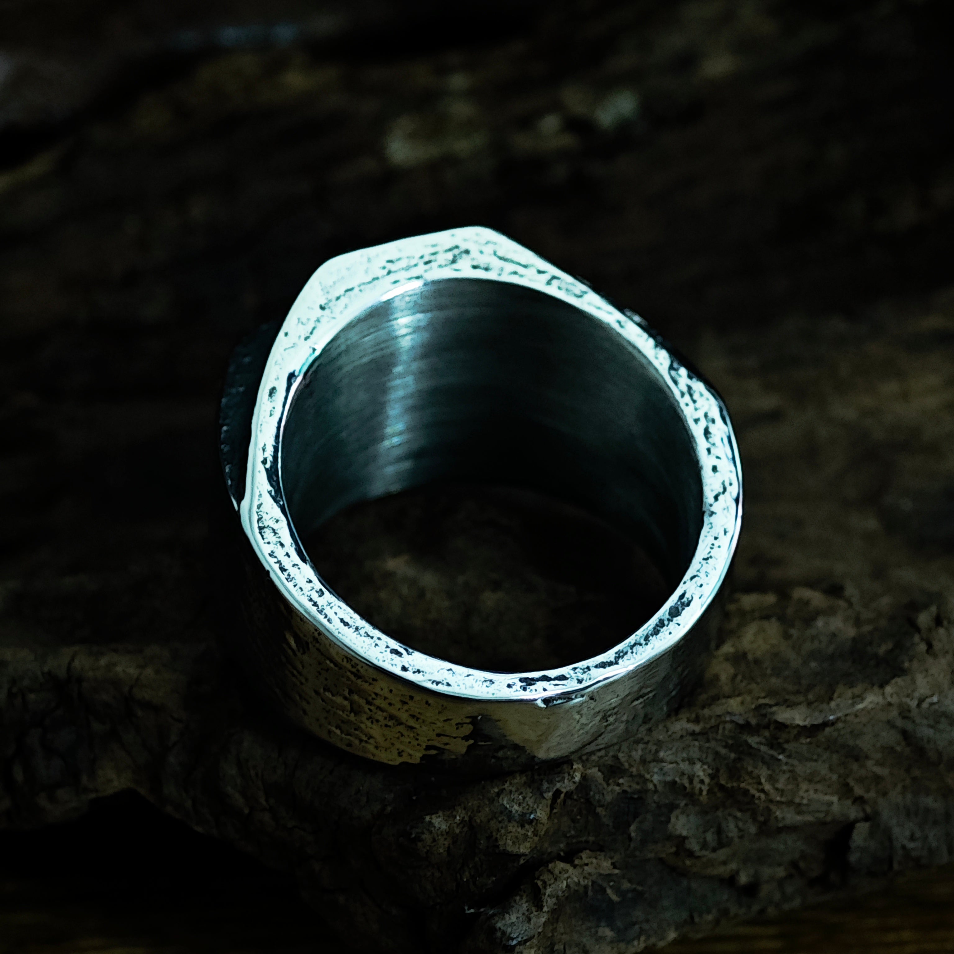 Titanium Steel Cross Vintage Silver Ring