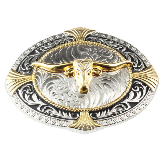 Large Texas Longhorn Belt Buckle