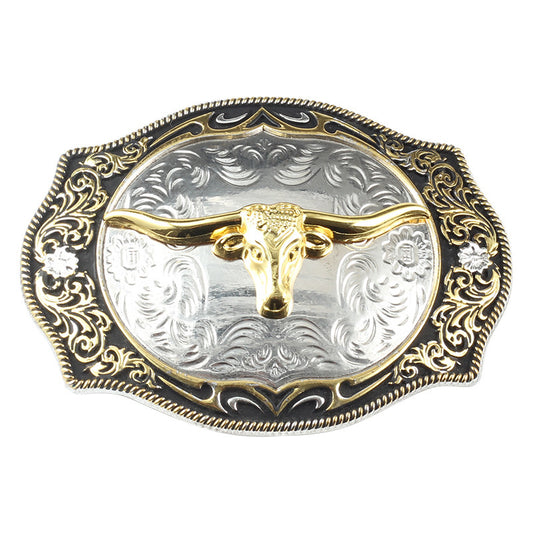 Large Texas Longhorn Belt Buckle